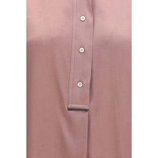 Brunello Cucinelli Multicolor Silk Shortsleeve Shirt