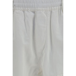 C.P. Company White Cotton Cargo Pants
