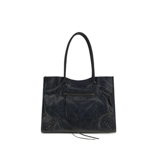 Balenciaga Black Lamb Ovis Aries Aries Shoulder Bag