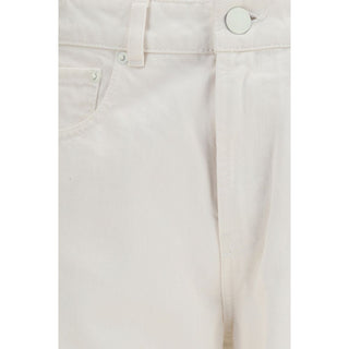 Ami Paris White Cotton Straight-Leg Jeans