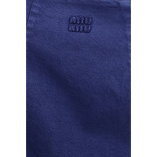 Miu Miu Blue Cotton Casual Dress