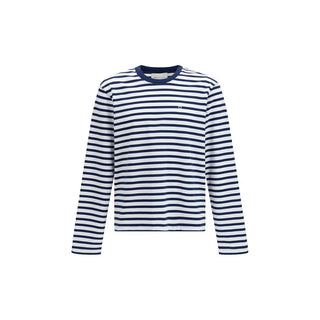 Ami Paris Blue Cotton Long Sleeve T-Shirt