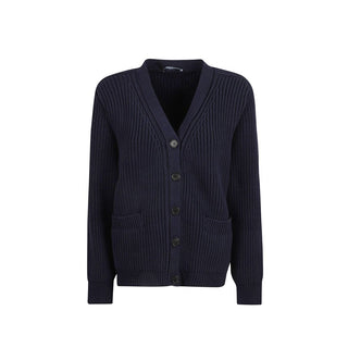 Prada Cotton Knit Cardigan Navy