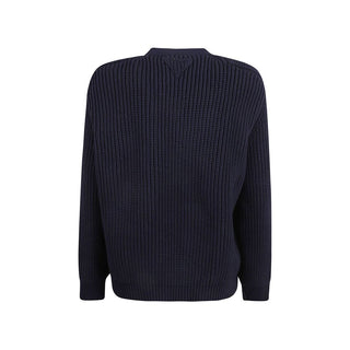 Prada Cotton Knit Cardigan Navy