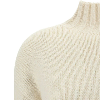 Jil Sander Silk Knit Sweater Off-White