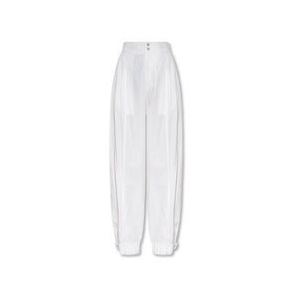 Bottega Veneta White Cotton Casual Pants