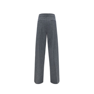 Jil Sander Wool Tailored Trousers Gray