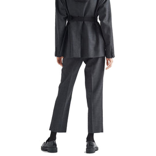 Prada Gray Virgin Wool Dress Pants