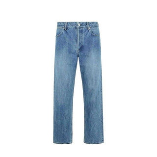 Jil Sander Blue Cotton Straight-Leg Jeans