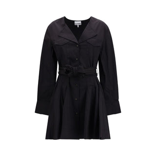 Ganni Black Cotton Casual Dress