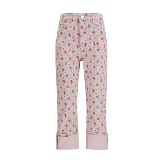 Ganni Multicolor Cotton Casual Pants