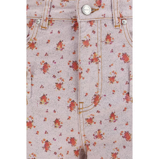Ganni Multicolor Cotton Casual Pants