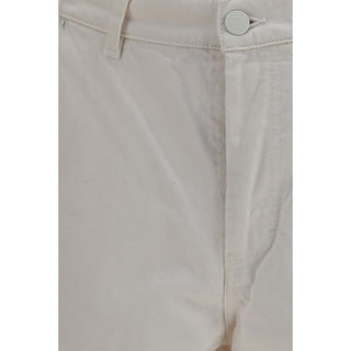 Ami Paris White Cotton Bermuda Shorts