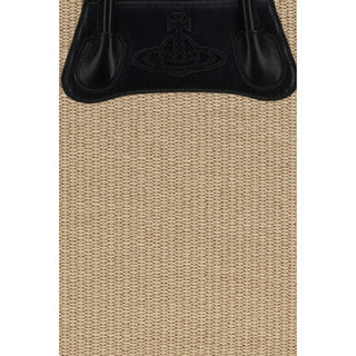 Vivienne Westwood Beige Raffia Shoulder Bag