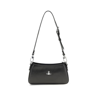 Vivienne Westwood Black Calf Leather Bos Taurus Shoulder Bag