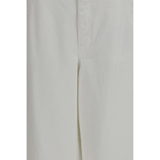 Brunello Cucinelli White Cotton Casual Pants