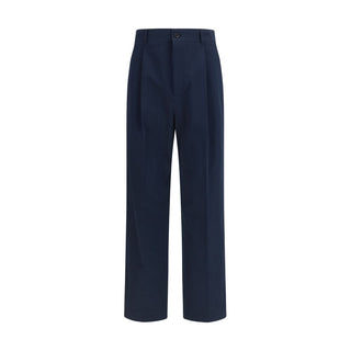 Valentino Blue Cotton Casual Pants