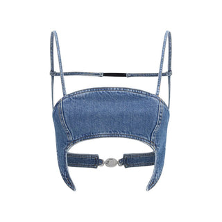 Marine Serre Blue Denim Shirt