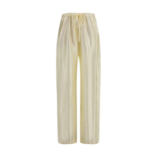 Khaite Beige Viscose Casual Pants