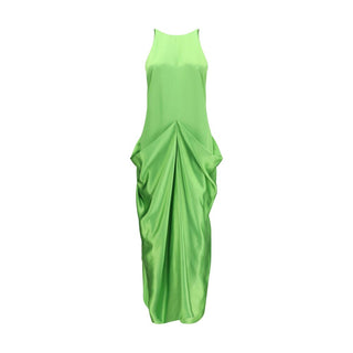 Khaite Bicolor Copper Cocktail Dress