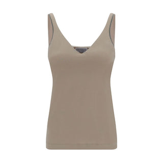 Brunello Cucinelli Beige Cotton T-Shirt