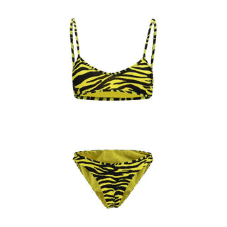 The Attico Bicolor Polyester Bikini