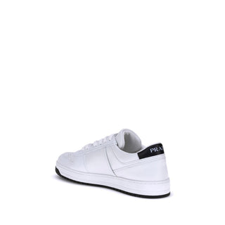 Prada White Calf Leather Bos Taurus Low Top Sneakers