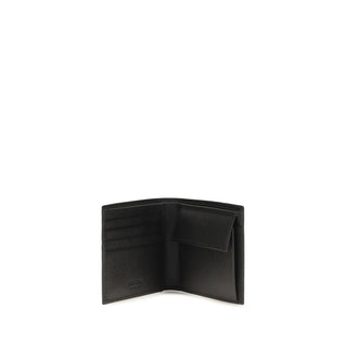 Prada Black Calf Leather Bos Taurus Wallet