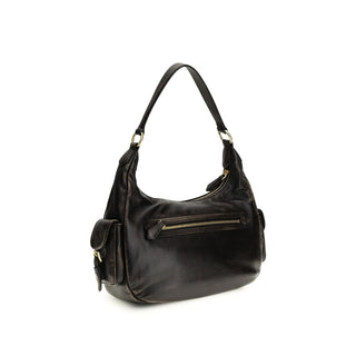 Miu Miu Brown Calf Leather Shoulder Bag