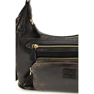 Miu Miu Brown Calf Leather Shoulder Bag