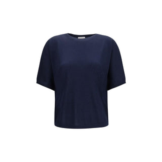 Brunello Cucinelli Blue Cashmere Sleeveles Sweater