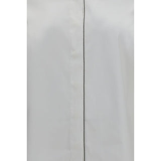 Brunello Cucinelli White Cotton Dress Shirt