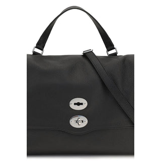 Zanellato Black Calf Leather Bos Taurus Shoulder Bag
