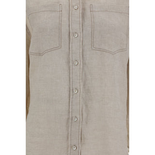 Brunello Cucinelli Beige Linen Shirt