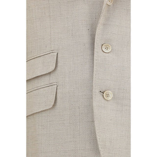 Brunello Cucinelli Beige Silk Two-Piece Suit