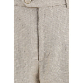 Brunello Cucinelli Beige Silk Two-Piece Suit
