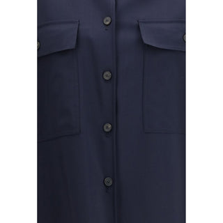 Max Mara Blue Wool Oves Aries Jacket