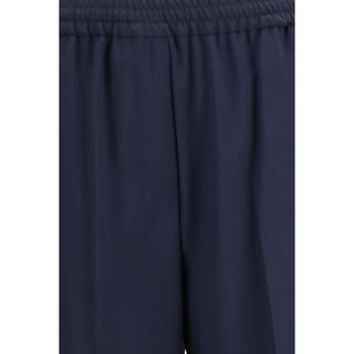 Max Mara Blue Wool Oves Aries Casual Pants