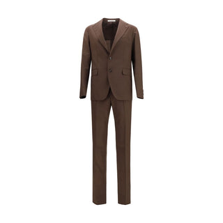 Tagliatore Brown Wool Oves Aries Two-Piece Suit