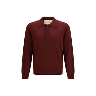 Valentino Bordeaux Wool Oves Aries Polo Shirt