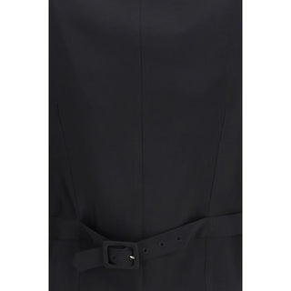 Burberry Brown Wool Oves Aries Sleveless Jacket
