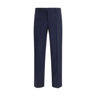 Fendi Blue Wool Oves Aries Dress Pants