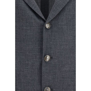 Brunello Cucinelli Gray Wool Oves Aries Blazer
