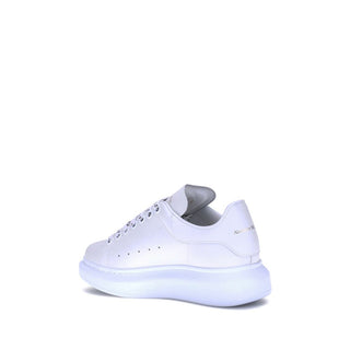 Alexander McQueen White Calf Leather Bos Taurus Platform Sneakers