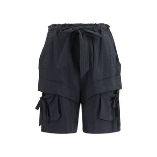 Marant Etoile Black Viscose Cargo Shorts
