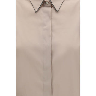 Brunello Cucinelli Beige Cotton Shirt