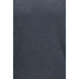 Brunello Cucinelli Gray Cotton Polo Shirt