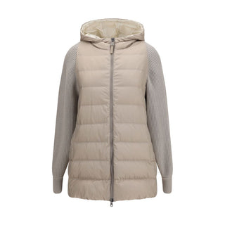 Brunello Cucinelli Gray Polyamide Full-Length Jacket