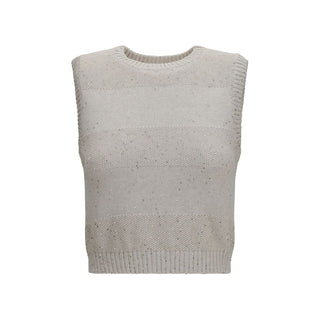 Brunello Cucinelli Beige Cotton Sweatshirt