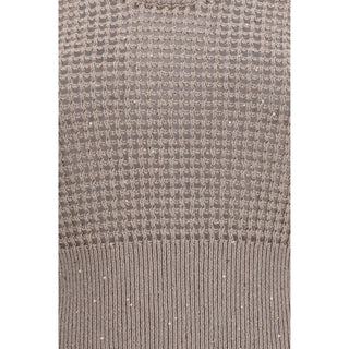 Brunello Cucinelli Beige Cotton Tank Tops